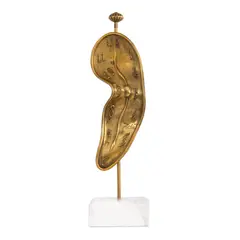 Timpul în a patra dimensiune by Salvador Dalí, bronz aurit, sold Jan 2025