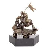 San Jorge (Sfântul Gheorghe) by Salvador Dalí, bronz aurit, sold Jan 2025