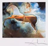 Portret ecvestru (Carmen Martínez-Bordiú) by Salvador Dalí, cromolitografie, sold Jan 2025