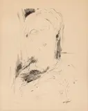 Amedeo Modigliani, Portret de nobilă, litografie