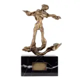 Triton Alado (Triton înaripat) by Salvador Dalí, bronz aurit, sold Jan 2025