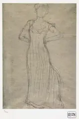 Studiu by Gustav Klimt, cromolitografie, sold Jan 2025