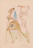Purgatoriul, cântarea a XV-a by Salvador Dalí, cromolitografie, sold Jan 2025