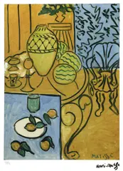 Henri Matisse, Interior cu fructe exotice, cromolitografie