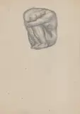 Sabin Bălașa, Fata de piatră, anii '80, creion pe hârtie
