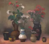 Ion Grigore, Vase cu flori, 1992, ulei pe pânză