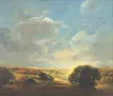 Corneliu Brudașcu, Peisaj în lumină, anii '80, ulei pe carton