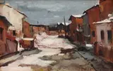 Jean Cheller, Margine de București, anii '40, ulei pe carton