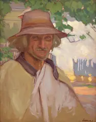 Endre (Andrei) Litteczky, Țăran din Oaș, ulei pe placaj