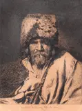 Theodor Aman, Un cerșetor, acvaforte și gravură cu acul