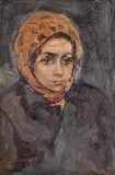 Constantin Iliescu, Portret de tânără, ulei pe carton