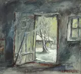 Iosif Steurer, Noapte geroasă, ulei pe carton
