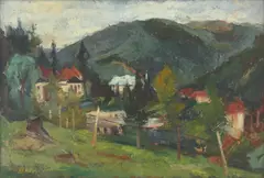 Balasa Ionescu, Peisaj din Sinaia, ulei pe pânză