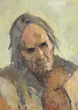 Constantin Piliuță, Moș Costache, anii '50, ulei pe carton