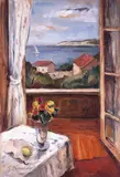 Bencho Obreshkov, Sozopol, 1945, oil on cardboard