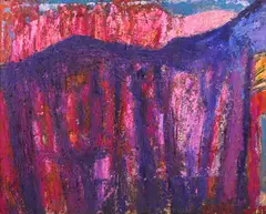 Genko Genkov, A pink sky, 1986, oil on canvas