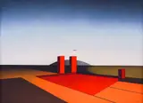 Dimiter Buyukliiski-Mitchi, Full moon, 1988, oil on canvas