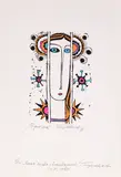 Georgi Kovachev-Grishata, Blue eyes, 1992, lithography