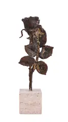Asen Peikov, A rose, 1950s, bronze