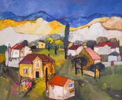 Ilya Milkov, Night in the city, circa 2000, oil on canvas