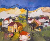 Ilya Milkov, Night in the city, circa 2000, oil on canvas