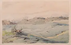 Konstantin Shtarkelov, Spring fog, 1915, watercolor on paper