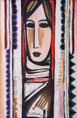 Georgi Kovachev-Grishata, Black eyes, 1970, oil on canvas