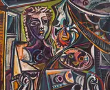 Nude with mandoline by Edmond Demirjian, 1978, oil on canvas, offered Dec 2024