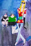 Envy by Lyuben Zidarov, circa 2000, watercolor on paper, offered Dec 2024