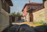 Konstantin Tringov, Koprivshchitsa, 1957, oil on plywood