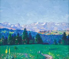 Stoyan Venev, Beginning of spring, 1940s, oil on plywood