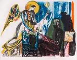 Anastasia Panayotova, Guardian Angel, 1993, lithography