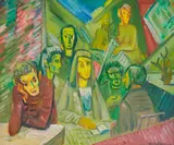 Naum Hadjimladenov, Pandemonium, 1968, oil on canvas