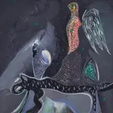 Gredi Assa, Mystical creatures, oil on canvas