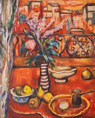 Rada Poptosheva, Motifs from Tarnovo, 1975, oil on canvas