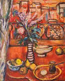 Rada Poptosheva, Motifs from Tarnovo, 1975, oil on canvas