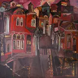 Ilya Milkov, Street in Ruse, oil on canvas