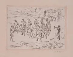 Jules Pascin, Orchestra, dry needle
