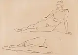 Nicolae Tonitza, Nud, 1925-1928, tuș pe hârtie