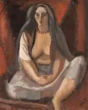 Iosif Iser, Odaliscă cu mărgele roșii