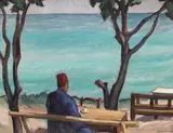 Dan Ialomiţeanu, Turc la cafenea (Balcic), 1929, ulei pe carton