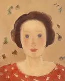 Nicolae Tonitza, Copil în roșu, 1925-1927, ulei pe carton