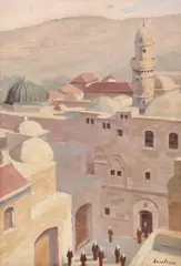 Vedere din Alger by Paul Scorţescu, cca. 1926, ulei pe carton, offered Dec 2024