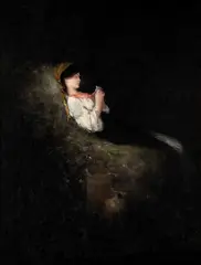 Nicolae Grigorescu, Țărăncuță odihnindu-se, 1870-1880, ulei pe pânză