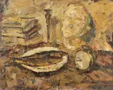 Rudolf Schweitzer–Cumpăna, Natură statică cu cărți și cap antic