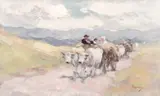Nicolae Grigorescu, Care cu boi, de la câmp, cca. 1890, ulei pe lemn