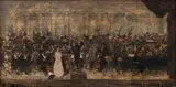 Eustațiu Stoenescu, Concert la Ateneu (dirijat de George Enescu), 1946, ulei pe lemn