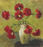 Garoafe by Octav Băncilă, anii '30, ulei pe pânză, sold Dec 2024