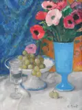 Francisc Gall, Natură statică cu anemone, ulei pe pânză