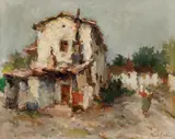 Adam Bălţatu, Margine de Iași, 1943-1946, ulei pe carton